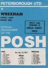 Peterborough United v Wrexham 23-Apr-1977