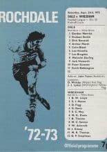 Rochdale v Wrexham 23-Sep-1972
