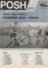 Peterborough United v Wrexham 24-Sep-1975