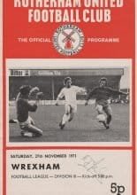 Rotherham United v Wrexham 27-Nov-1971