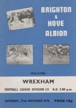 Brighton & Hove Albion v Wrexham 27-Nov-1976