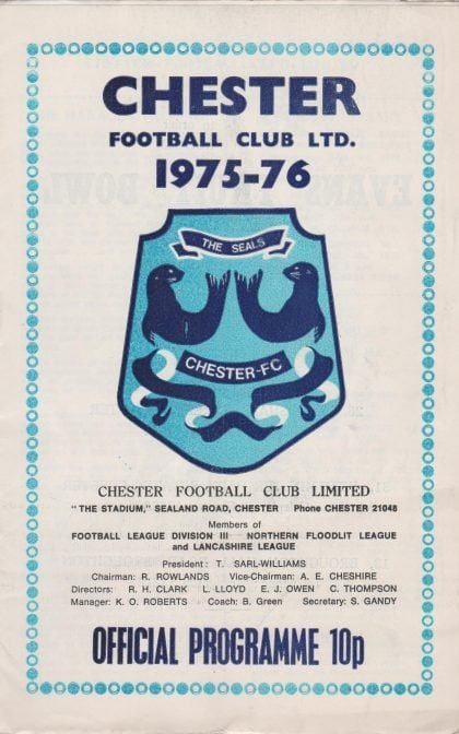 Chester v Wrexham  27-Aug-1975