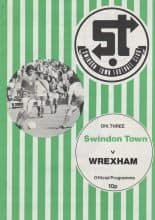 Swindon Town v Wrexham 28-Aug-1976