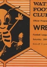 Watford v Wrexham 29-Mar-1975