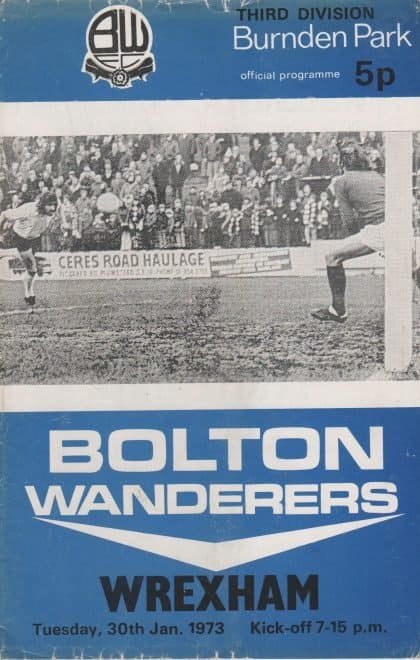 Bolton Wanderers v Wrexham 30-Jan-1973