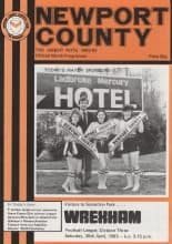 Newport County v Wrexham  30-Apr-1983
