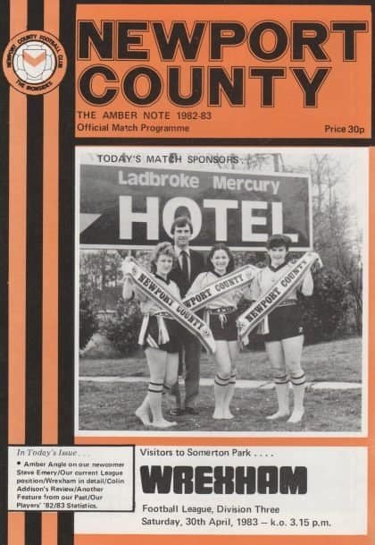 Newport County v Wrexham  30-Apr-1983