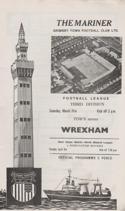 Grimsby Town v Wrexham 31-Mar-1973