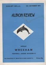 Brighton & Hove Albion v Wrexham 05-Oct-1974