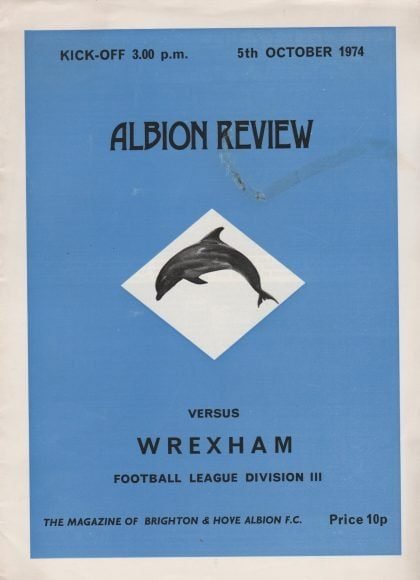 Brighton & Hove Albion v Wrexham 05-Oct-1974