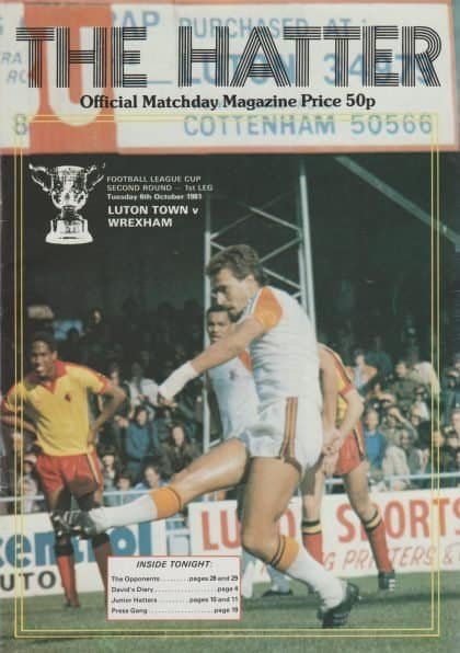 Luton Town v Wrexham 06-Oct-1981