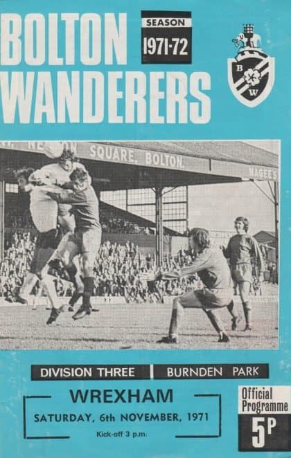 Bolton Wanderers v Wrexham 06-Nov-1971