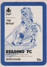 Reading v Wrexham 08-Sep-1976