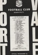 Port Vale v Wrexham 09-Dec-1972