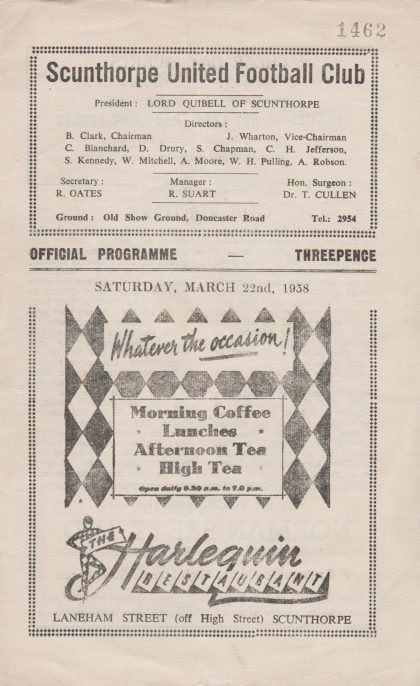 Scunthorpe United v Accrington Stanley 22-Mar-1958