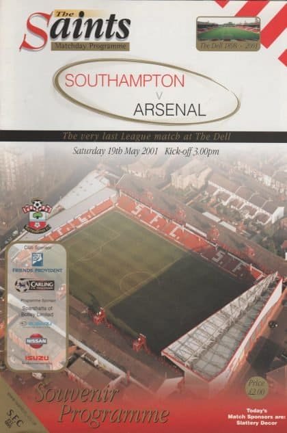 Southampton v Arsenal 19-May-2001