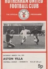 Rotherham United v Aston Villa 11-Mar-1972