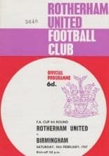 Rotherham United v Birmingham City 18-Feb-1967