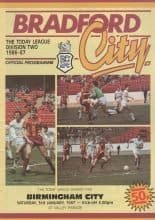 Bradford City v Birmingham City 03-Jan-1987