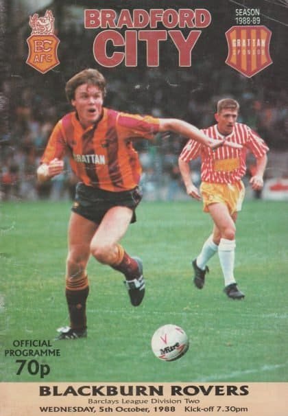 Bradford City v Blackburn Rovers  05-Oct-1988