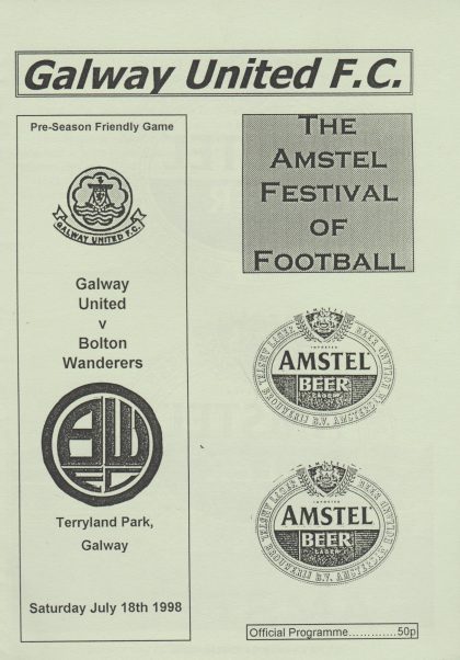 Galway United v Bolton Wanderers 18-Jul-1998