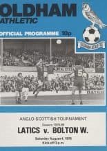 Oldham Athletic v Bolton Wanderers 04-Aug-1979