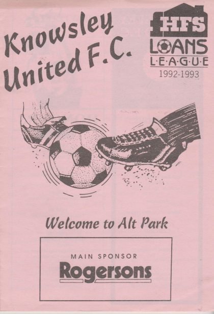 Knowsley United v Bolton Wanderers 1992-93