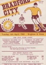 Bradford City v Brighton and Hove Albion 06-Apr-1965