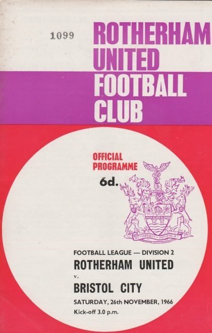 Rotherham United v Bristol City  26-Nov-1966