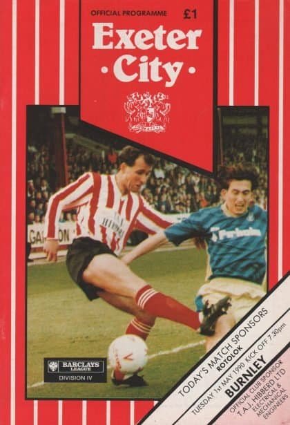 Exeter City v Burnley 01-May-1990
