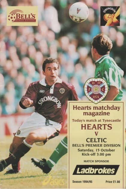 Heart of Midlothian v Glasgow Celtic 15-Oct-1994