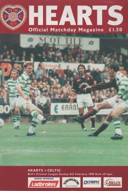 Heart of Midlothian v Glasgow Celtic 08-Feb-1998