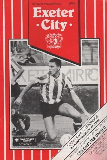 Exeter City v Colchester United 01-Nov-1989