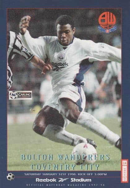 Bolton Wanderers v Coventry City  31-Jan-1998
