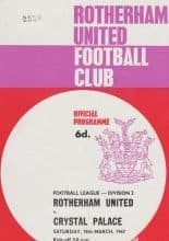 Rotherham United v Crystal Palace 18-Mar-1967