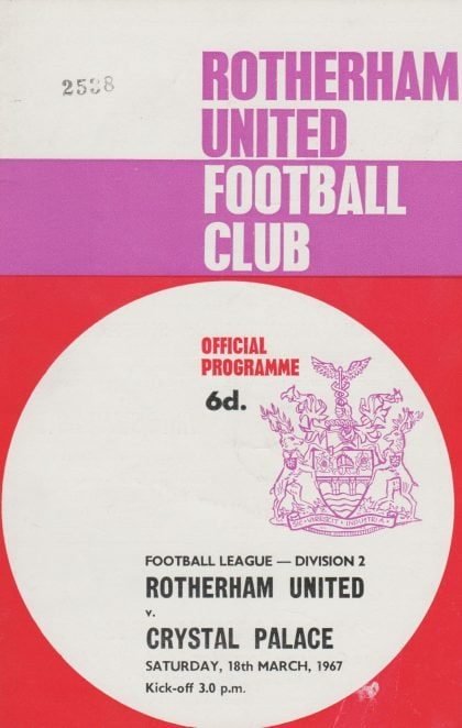 Rotherham United v Crystal Palace 18-Mar-1967