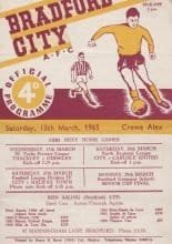 Bradford City v Crewe Alexandra 13-Mar-1965
