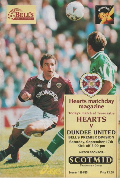 Heart of Midlothian v Dundee United 17-Sep-1994