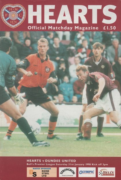 Heart of Midlothian v Dundee United 31-Jan-1998