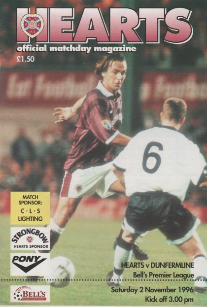 Heart of Midlothian v Dunfermline Athletic 02-Nov-1996
