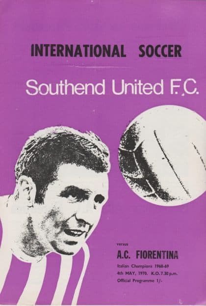 Southend United v Fiorentina  04-May-1970