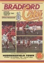 Bradford City v Huddersfield Town  15-Nov-1986