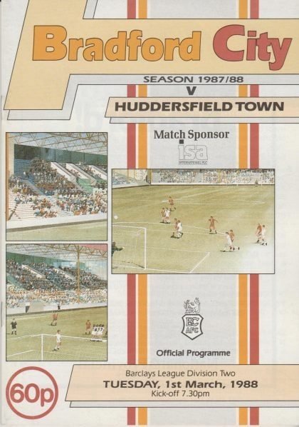 Bradford City v Huddersfield Town  01-Mar-1988