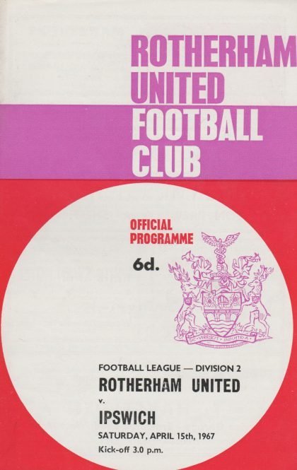 Rotherham United v Ipswich Town 15-Apr-1967