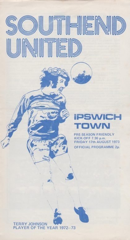 Southend United v Ipswich Town  17-Aug-1973