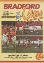 Bradford City v Ipswich Town  18-Oct-1986
