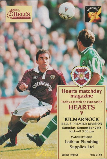 Heart of Midlothian v Kilmarnock  24-Sep-1994