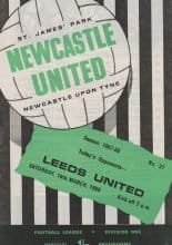 Newcastle United v Leeds United 16-Mar-1968