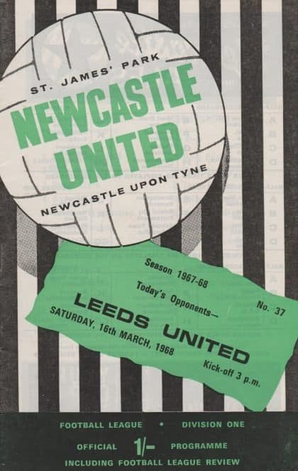 Newcastle United v Leeds United 16-Mar-1968