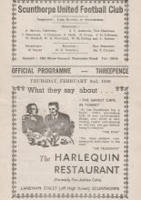 Scunthorpe United v Liverpool 02-Feb-1956